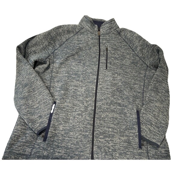 Swiss Tech Jacket Men 2XL Blue Pullover Fleece Mock Neck Full Zip LS Sweater - Picture 3 of 12